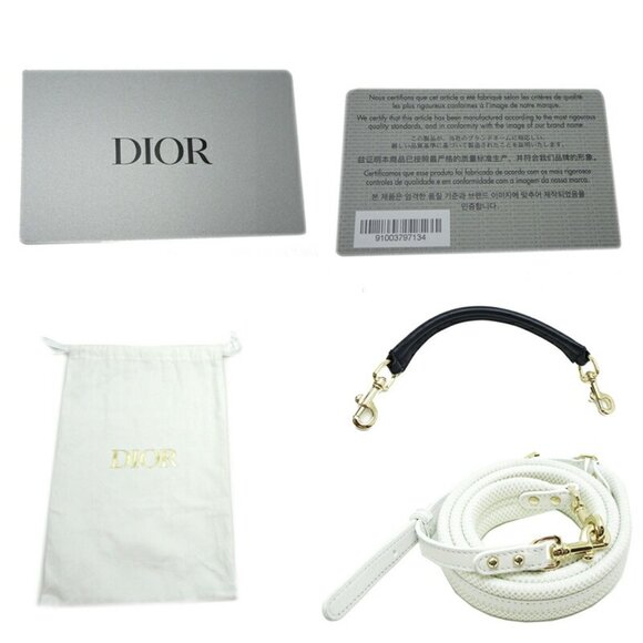 CHRISTIAN DIOR White Leather Shoulder Bag - Picture 8 of 8